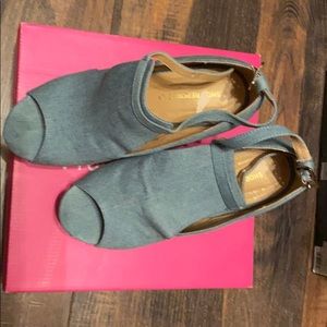 Blue jean wedges